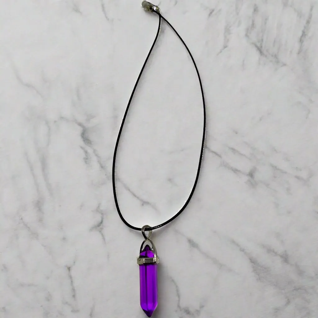 Crystal Pendant Necklaces - Multiple Color Options Available