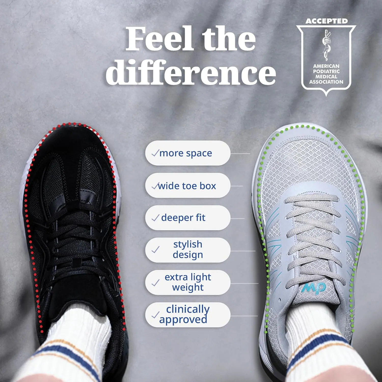 Diawin Wide Shoes for Women ?C Wide Toe Box, Smooth Interior, Breathable Design, Extra Depth ?C Perfect for Hallux, Sensitive, Swollen, Diabetic Feet, All-Day Comfort, Lightweight Walking & Foot Support