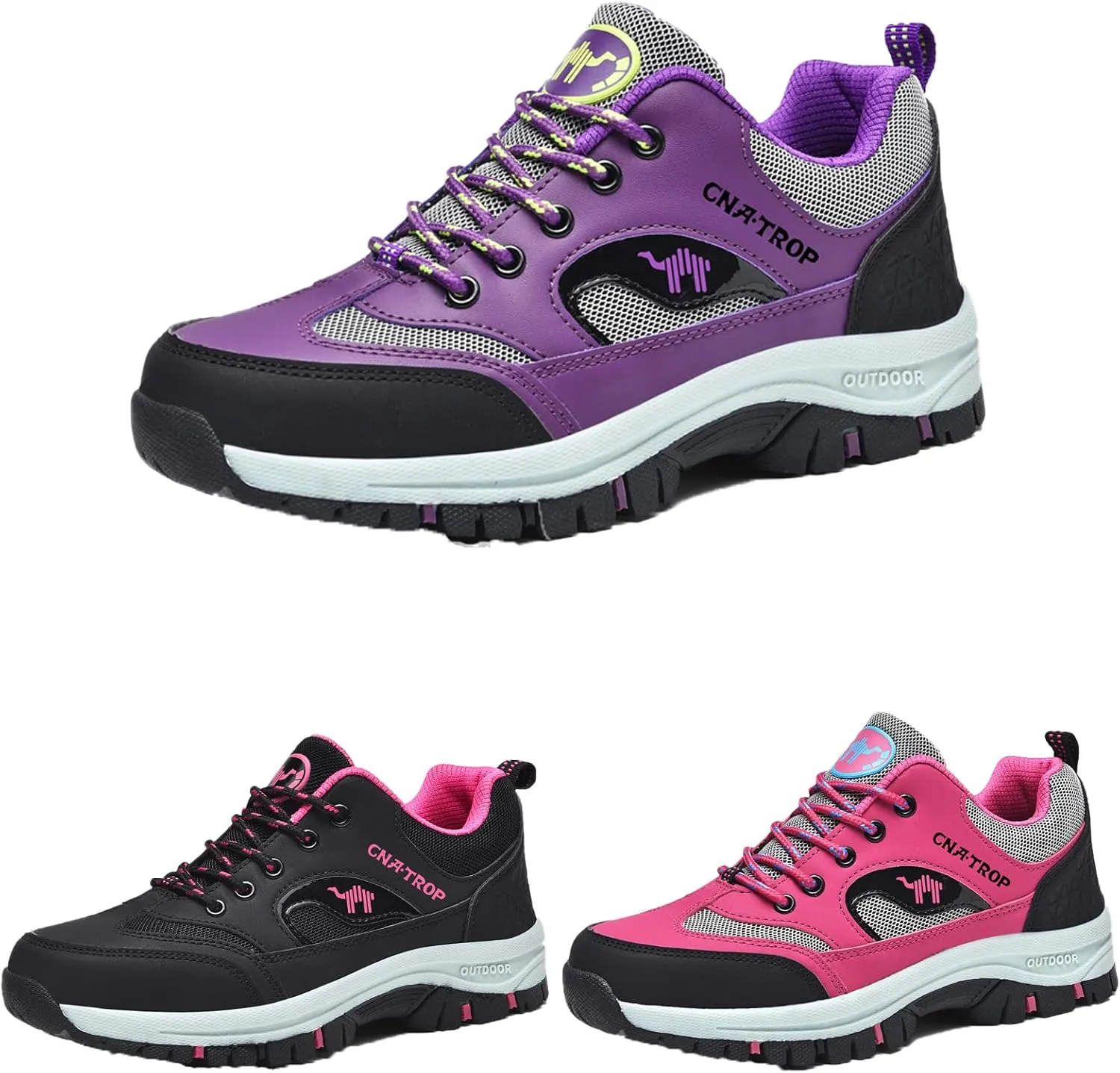 DirraBra Women's Outdoor Hiking Orthopedic Shoes,Lightweight Non-Slip Sneakers Waterproof Breathable Trail Trekking Running Shoes