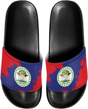 Doojoayie Flag Pattern Summer Slippers for Women Outdoor Open Toe Slide Sandals