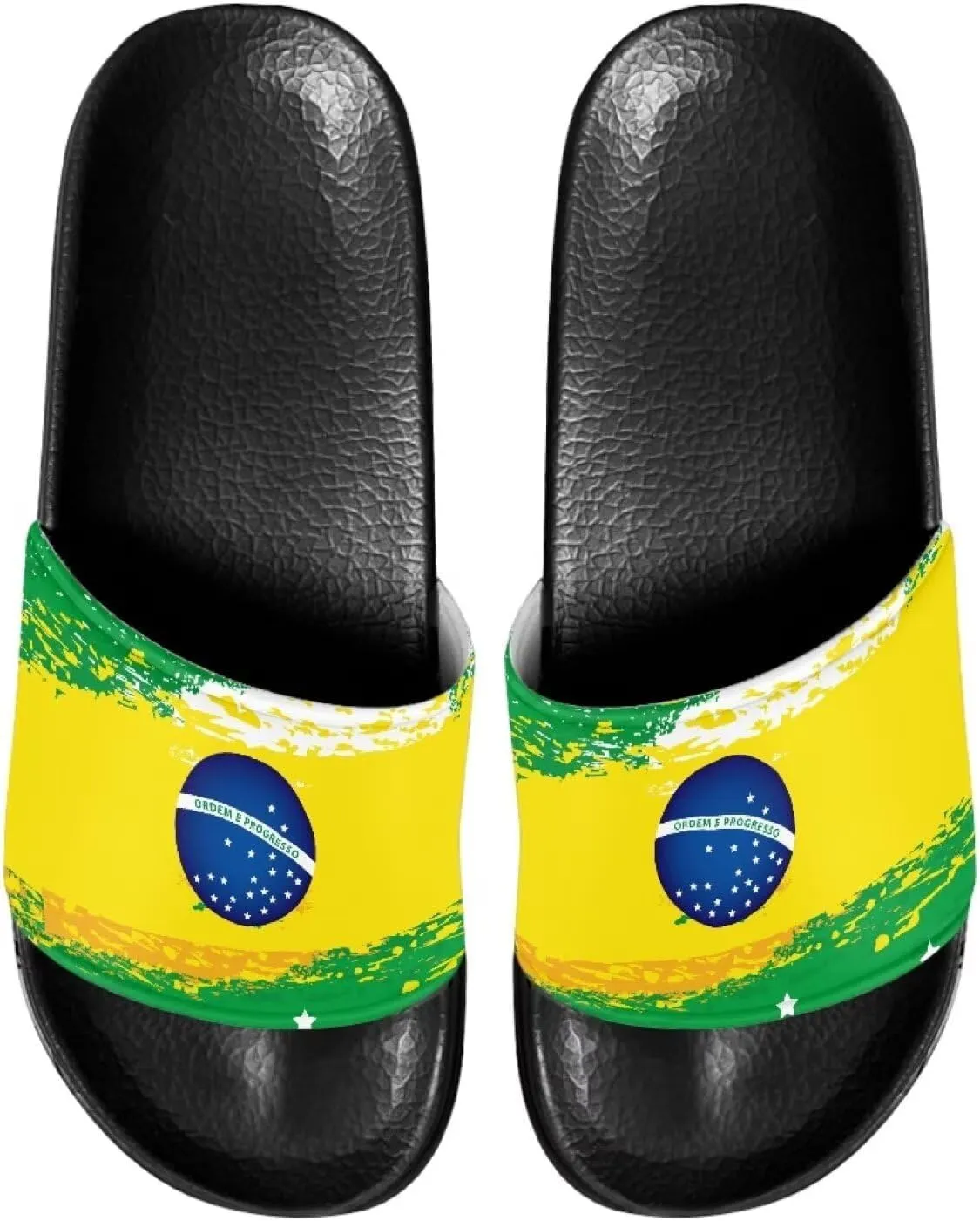 Doojoayie Flag Pattern Summer Slippers for Women Outdoor Open Toe Slide Sandals