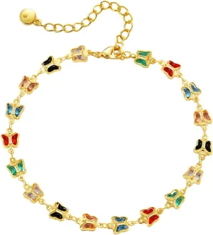 Elegant Butterfly Foot Chain Anklet Bracelet Beach Anklet Decorative Jewelry for Women