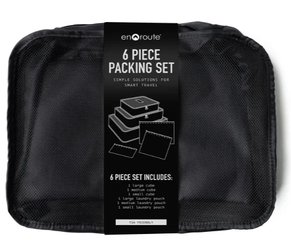 En Route Travel Cube Set, TSA Friendly, Lightweight, 6 Piece!