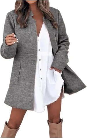 Fall Coats for Women 2024 Casual Comfy Cardigan Tops Long Sleeve Jackets with Pockets Outerwear Clothes