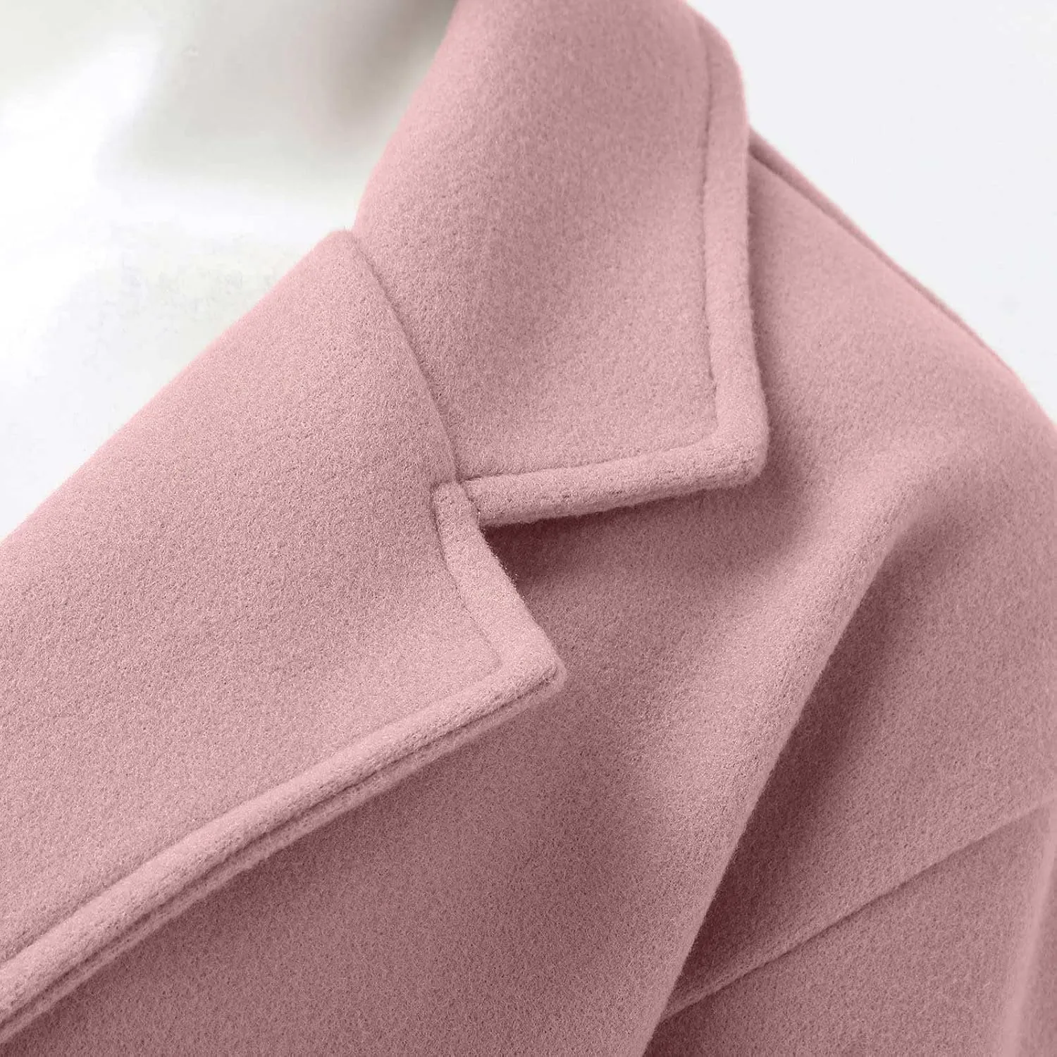 Fashion Women Woolen Coats Oversized Long Trench Coat Turn Down Collar Long Sleeve Winter Cardigan Jackets