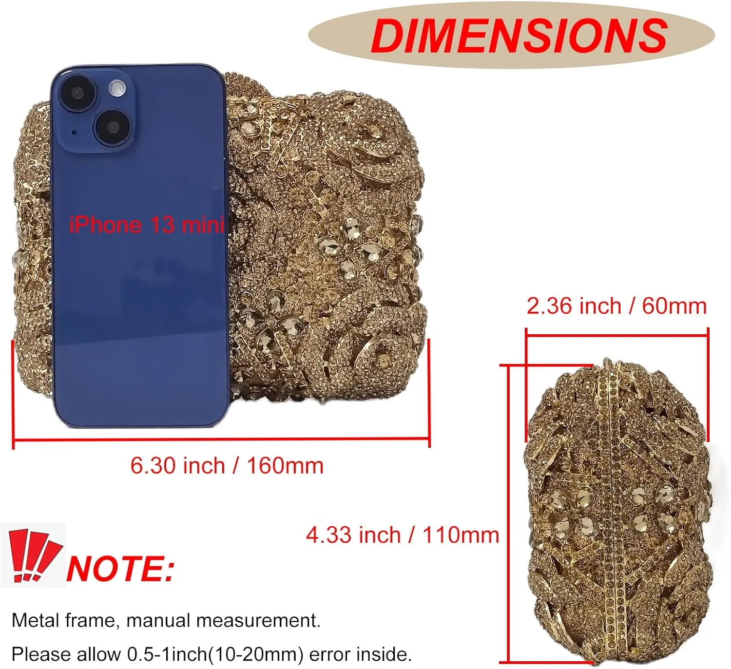 Five Rose Flowers Box Crystal Clutch Elegant Formal Wedding Bridal Evening Bags for Women Rhinestone Handbags Purse