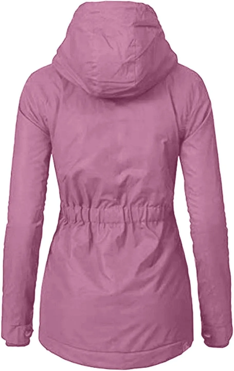Fleece Coat for Women Long Sleeve Button Full Zip Up Plain Hooded Plush Jacket with Pocket Plus Size Trendy Autumn Winter