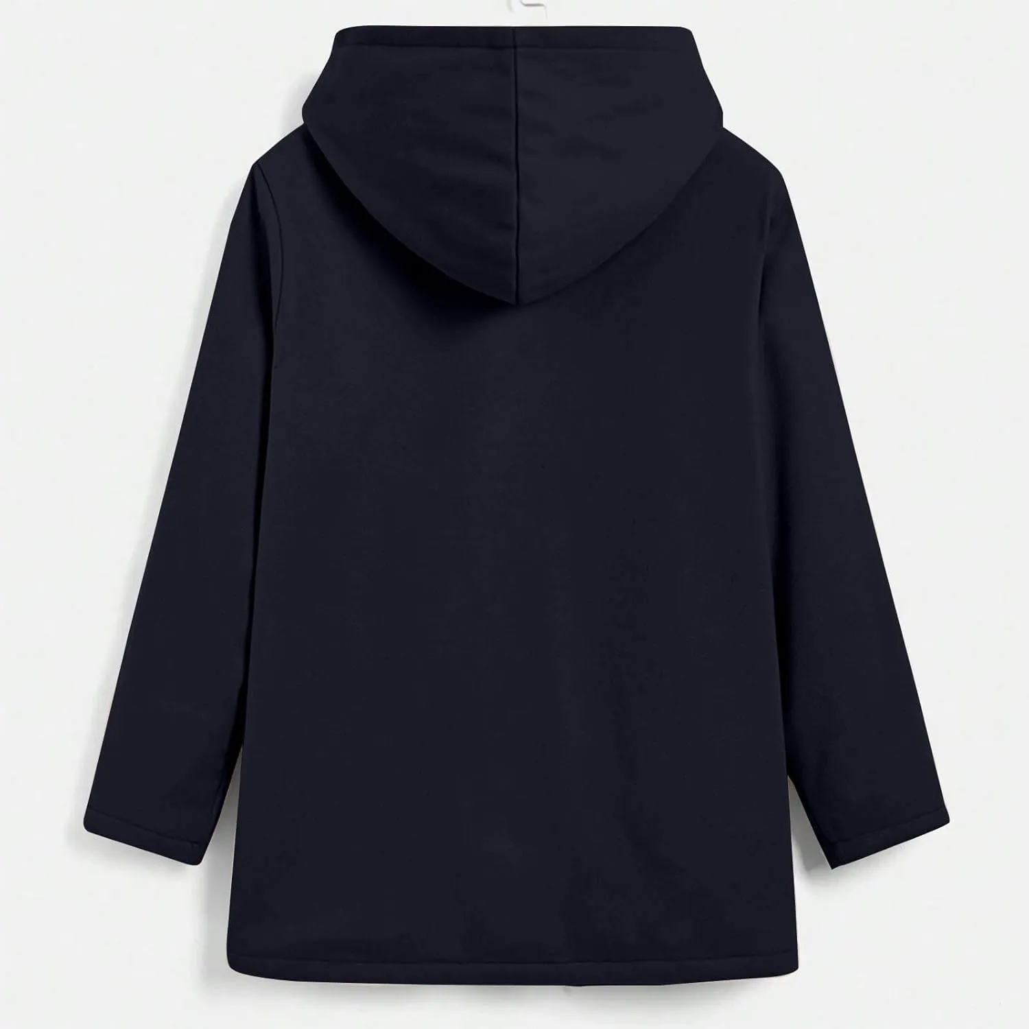 Fleece Jacket Women Solid Button Down Hooded Winter Coats Plush Long Sleeve Tops Blouse with Pockets Outerwear