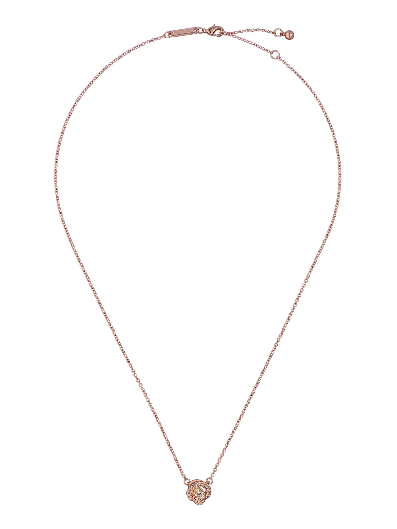 Florita Crystal Flower Pendant Necklace Rosegd