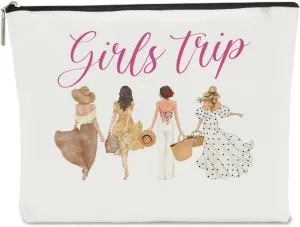Girls Trip Gifts Favors Girls Weekend Gifts for Women Makeup Bag Cosmetic Bag Girls Trip Essentials Weekend Bag Coin Purse for Sister Daughter Friend Coworker Niece Graduation Christmas Birthday