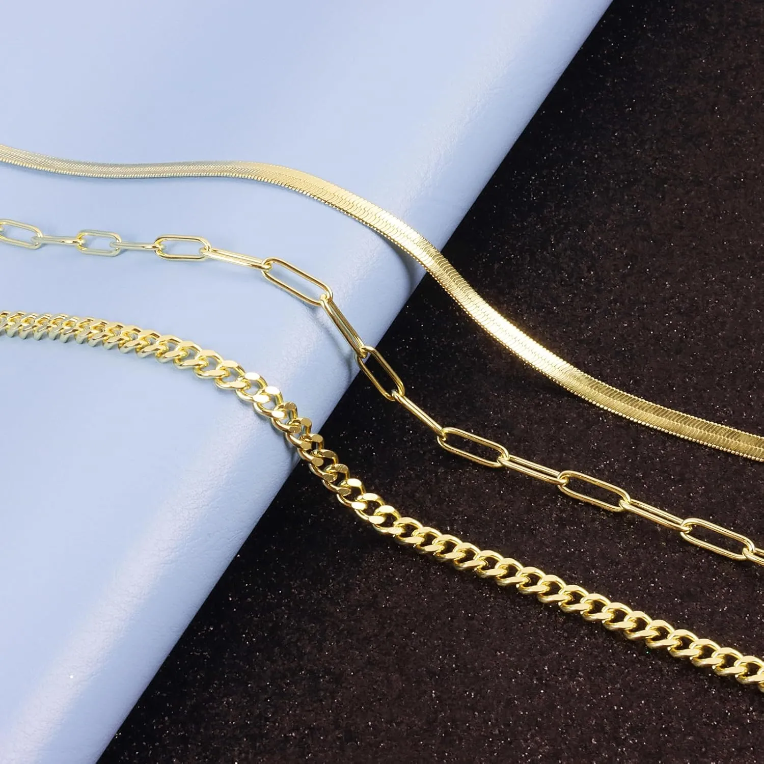 Gold Ankle Bracelets for Women, 14K Gold Anklets for Women Waterproof Cuban Link Anklets Set Layered Anklet Bracelets for Women Anklet for Women Gold Jewelry Gift