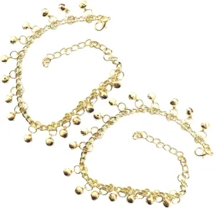 Gold Anklet with Bells for Women Fashionable Anklet Bracelet Summer Jewelry