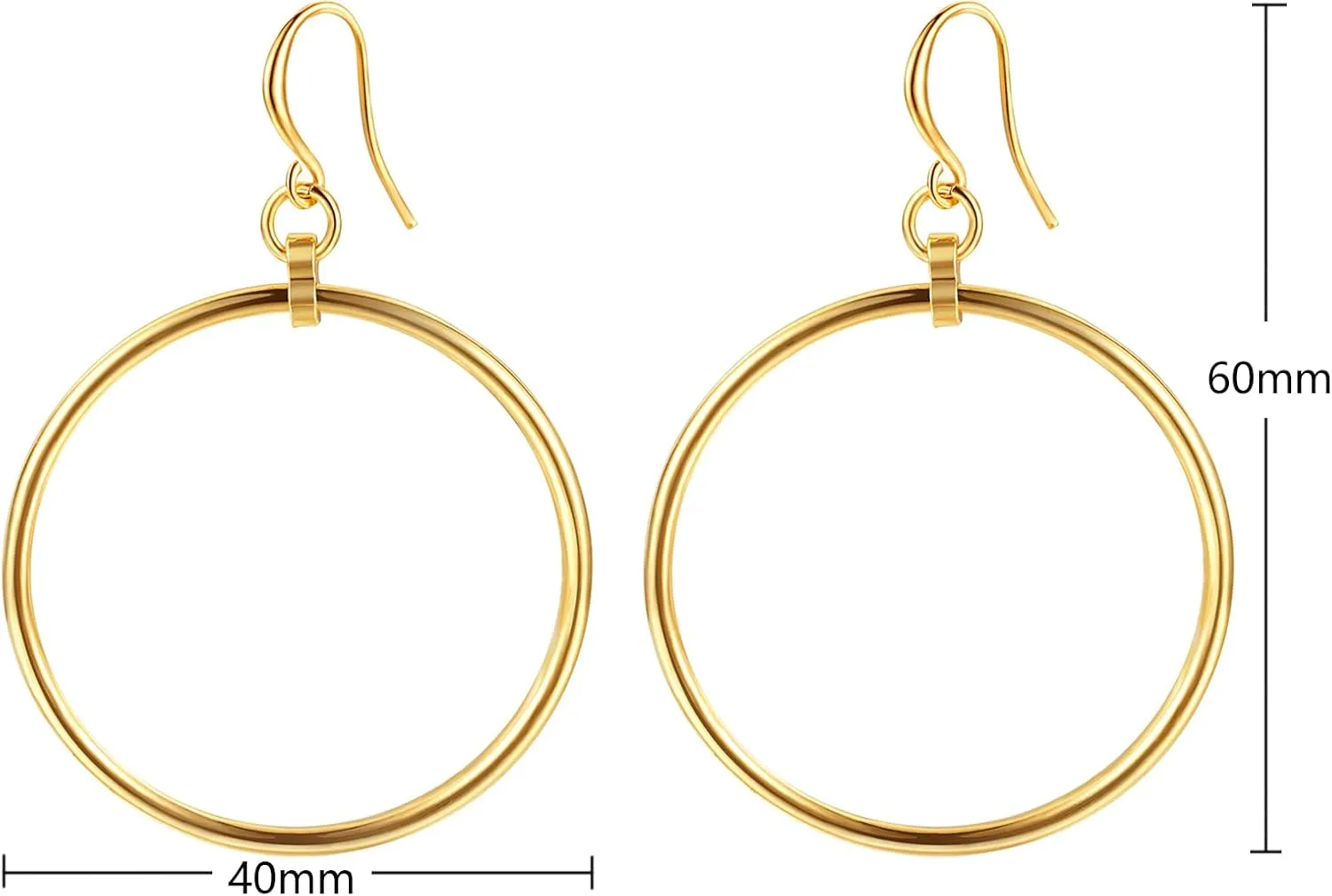 Gold Earrings for Women 14k Gold Plated Threaded Pearl Drop Earrings Hypoallergenic Dainty Baroque Pearl Geometric Rectangle Waterdrop Dangle Statement Earrings for Women Trendy