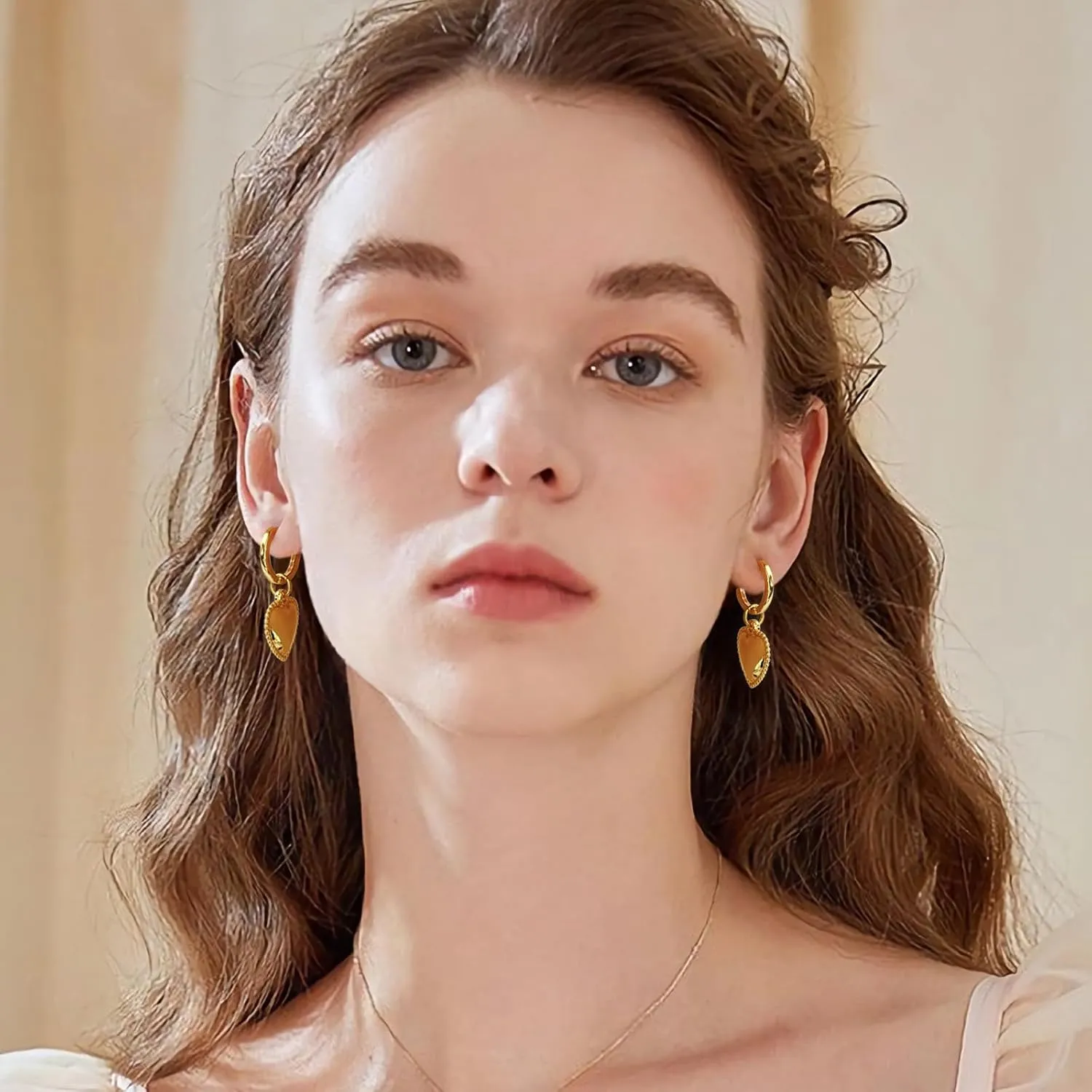 Gold Hoop Earrings for Women Trendy Hoop Huggie Earrings 14K Statement Hoop Earrings Hypoallergenic Hoop Earrings for Women Trendy