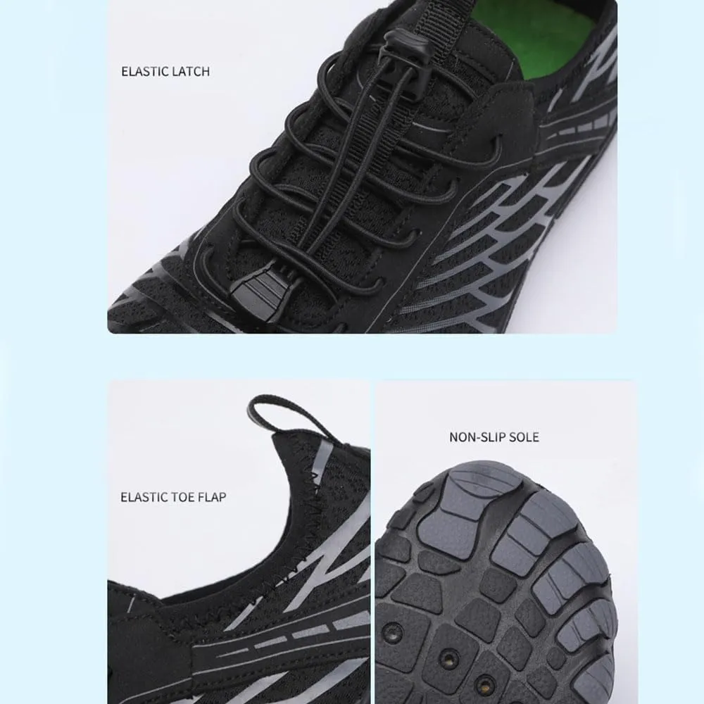 Grounded Footwear for Women Men with Neuropathy, Quick Dry Hike Barefoot Shoes, Comfortable Non-Slip Wide Toe Box Trail Running
