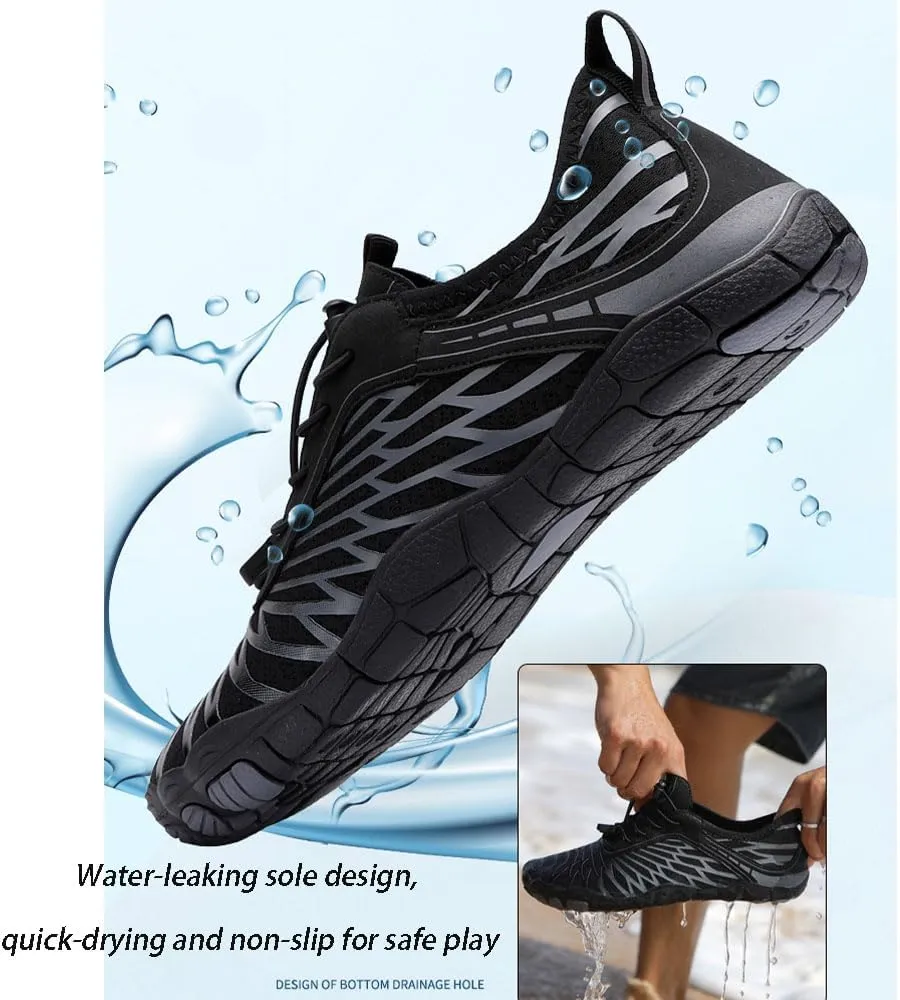 Grounded Footwear for Women Men with Neuropathy, Quick Dry Hike Barefoot Shoes, Comfortable Non-Slip Wide Toe Box Trail Running