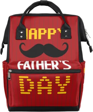 Happy Father's Day Diaper Bag Tote Large Capacity Waterproof with Adjustable Shoulder Strap and Pram Straps Mommy Bag for Hospital Beach Weekender Travel
