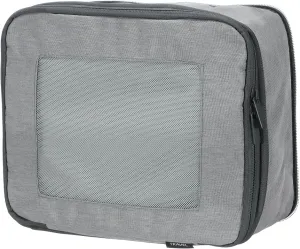 HARFINGTON Compression Packing Cube for Suitcases 26x23x13cm Lightweight Luggage Organizers Bag Travel Essentials Compression Bags for Carry on Suitcases, Grey