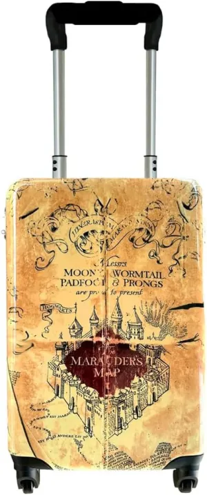 Harry Potter Luggage Carry On Hardshell Rolling Luggage Suitcase Travel Bags (Marauders Map)