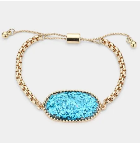 Hexagon charm bracelet