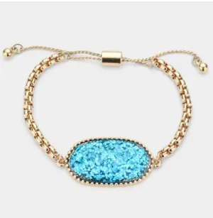 Hexagon charm bracelet