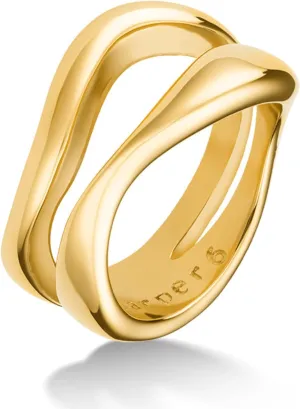 Hey Harper Gold Ring for Women - Gold Plated Stacking Waterproof & Sweatproof Jewerly Ring - Everday Non Tarnish Cute Fashion Circle Rings