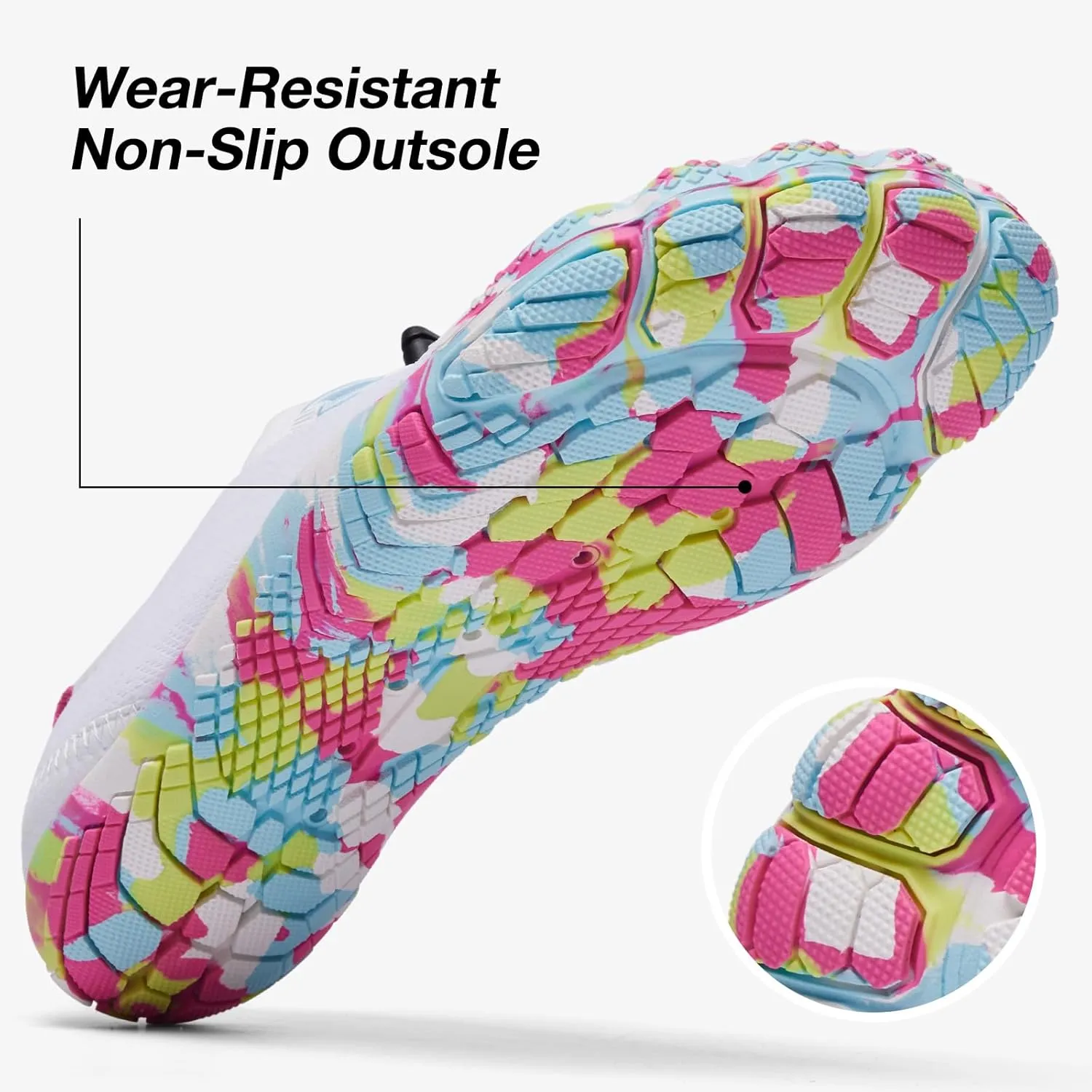 HIITAVE Beach Shoes Women Aqua Shoes Wide Toe Box Water Shoes