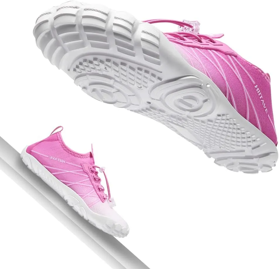 HIITAVE Water Shoes Non Slip Aqua Shoes Barefoot Quick Dry Lightweight with Beach River Swim Pool for Men Women Gradient Color