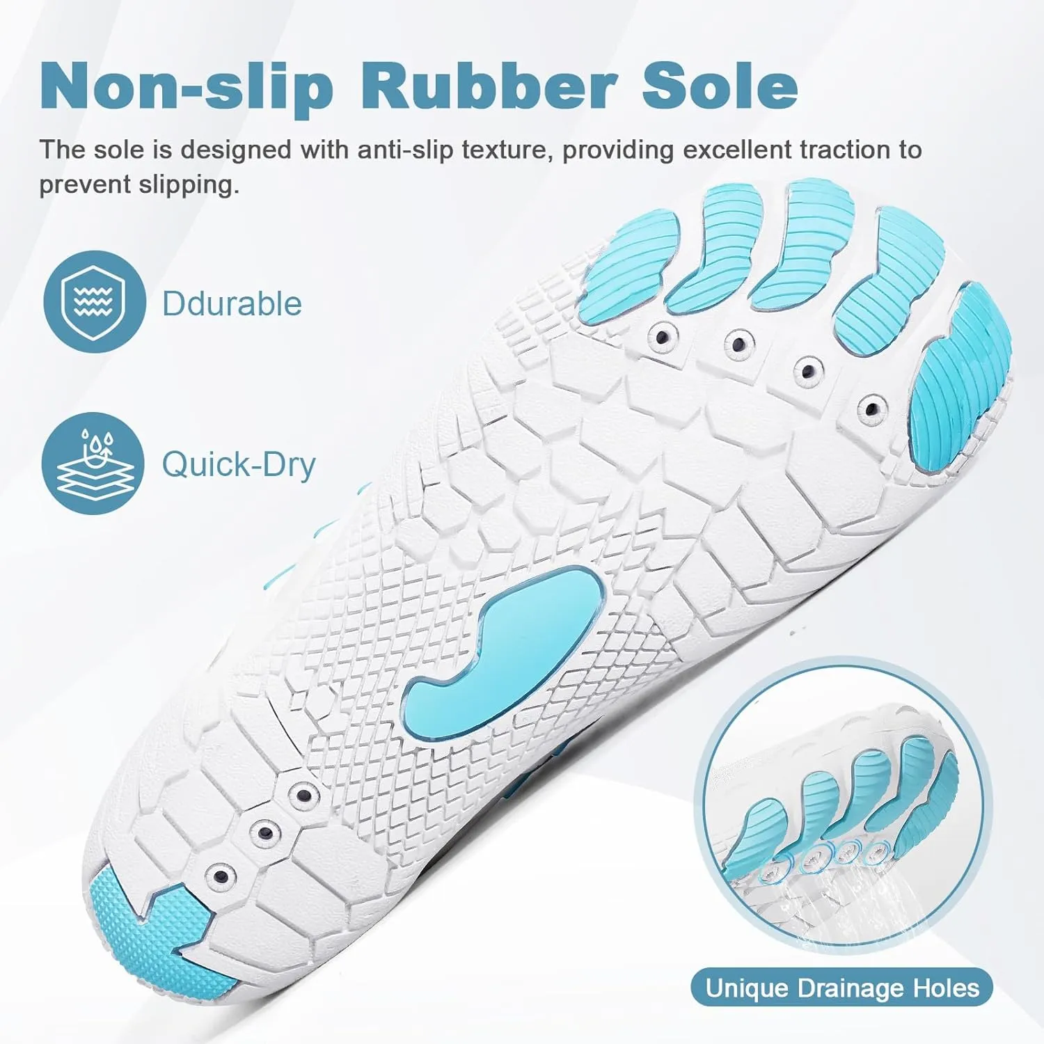 Hike Barefoot Water Shoes for Women Men Hike Lightweight Footwear Quick-Dry Swim Barefoot Shoes Breathable Non-Slip Wide Toe Box for Aqua Fishing River Pool Lake Hiking Kayaking Surfing