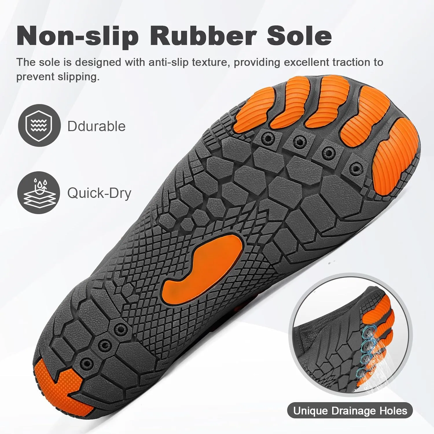 Hike Barefoot Water Shoes for Women Men Hike Lightweight Footwear Quick-Dry Swim Barefoot Shoes Breathable Non-Slip Wide Toe Box for Aqua Fishing River Pool Lake Hiking Kayaking Surfing