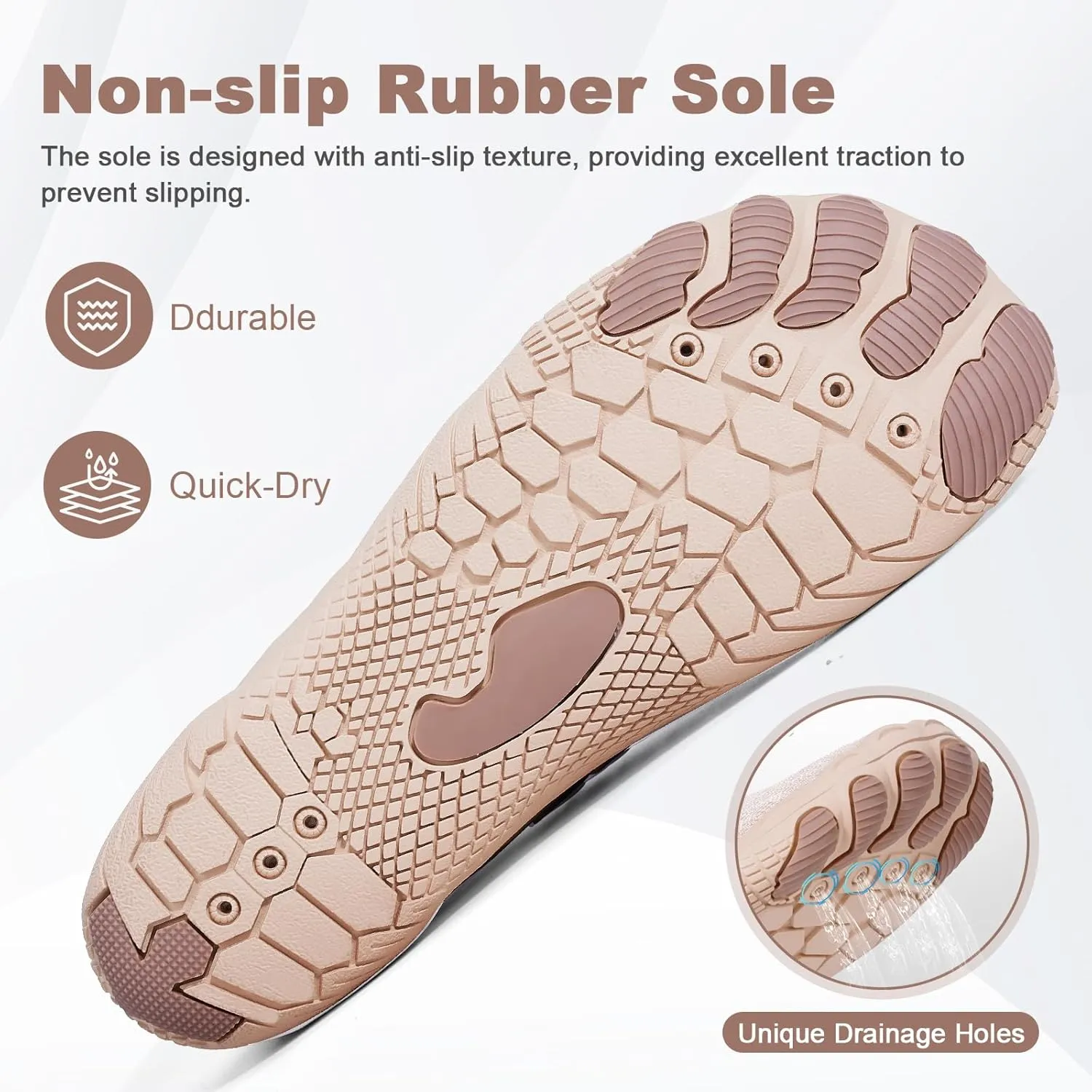 Hike Barefoot Water Shoes for Women Men Hike Lightweight Footwear Quick-Dry Swim Barefoot Shoes Breathable Non-Slip Wide Toe Box for Aqua Fishing River Pool Lake Hiking Kayaking Surfing