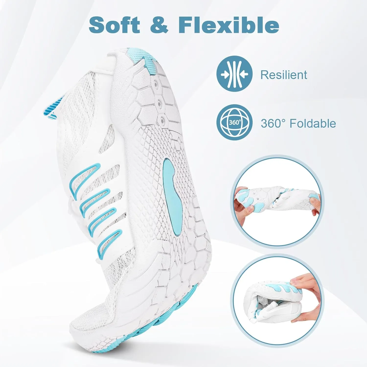 Hike Barefoot Water Shoes for Women Men Hike Lightweight Footwear Quick-Dry Swim Barefoot Shoes Breathable Non-Slip Wide Toe Box for Aqua Fishing River Pool Lake Hiking Kayaking Surfing
