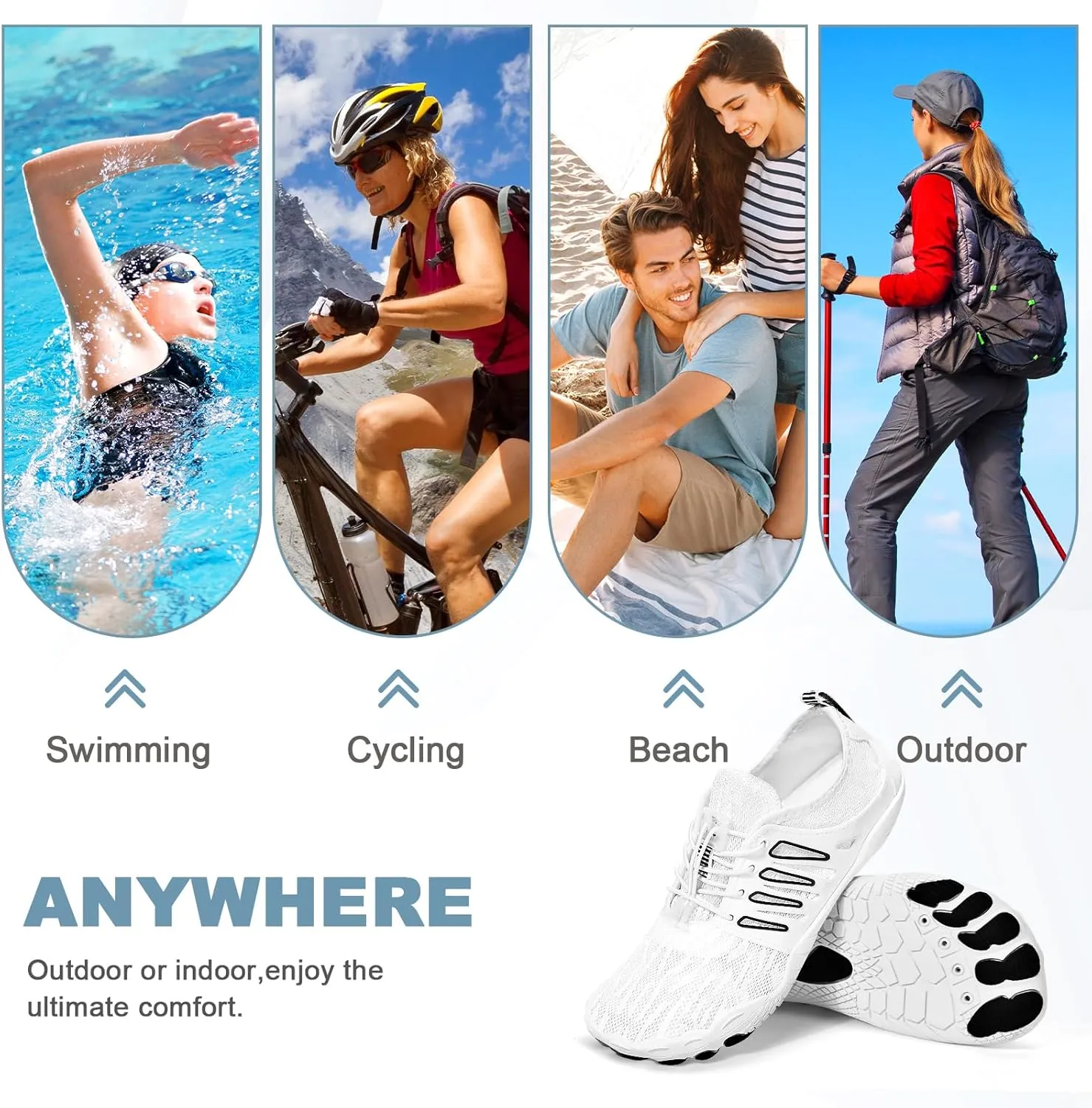 Hike Barefoot Water Shoes for Women Men Hike Lightweight Footwear Quick-Dry Swim Barefoot Shoes Breathable Non-Slip Wide Toe Box for Aqua Fishing River Pool Lake Hiking Kayaking Surfing