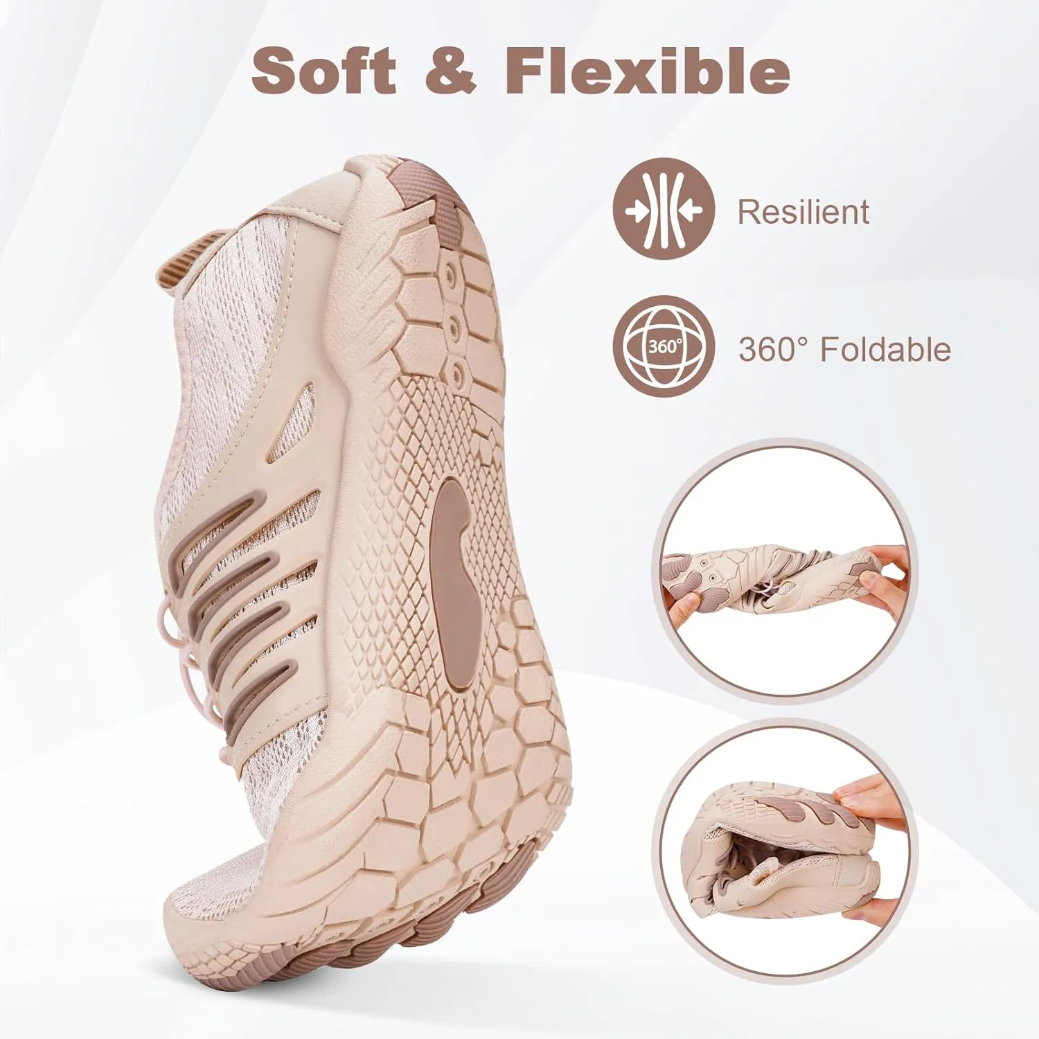 Hike Barefoot Water Shoes for Women Men Hike Lightweight Footwear Quick-Dry Swim Barefoot Shoes Breathable Non-Slip Wide Toe Box for Aqua Fishing River Pool Lake Hiking Kayaking Surfing