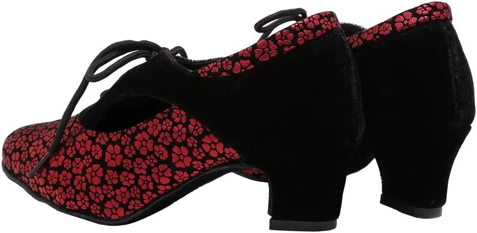 HIPPOSEUS Women's Latin Dance Shoes Closed Toe Ballroom Salsa Practice Dance Shoes Open Toe,Model YCL318
