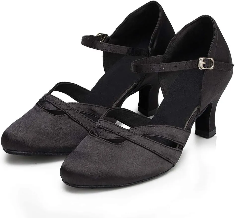 HROYL Latin Dance Shoes Women Waltz Shoes for Girls Salsa Ballroom Dance Shoes Wedding Dance Shoes for Women,Model YCL152