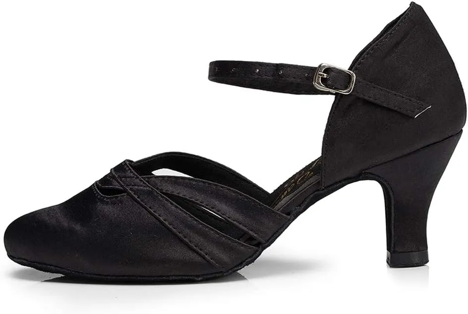 HROYL Latin Dance Shoes Women Waltz Shoes for Girls Salsa Ballroom Dance Shoes Wedding Dance Shoes for Women,Model YCL152