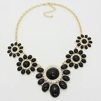 iLLASPARKZ Crystal Accent Resin Enamel Flower Necklace