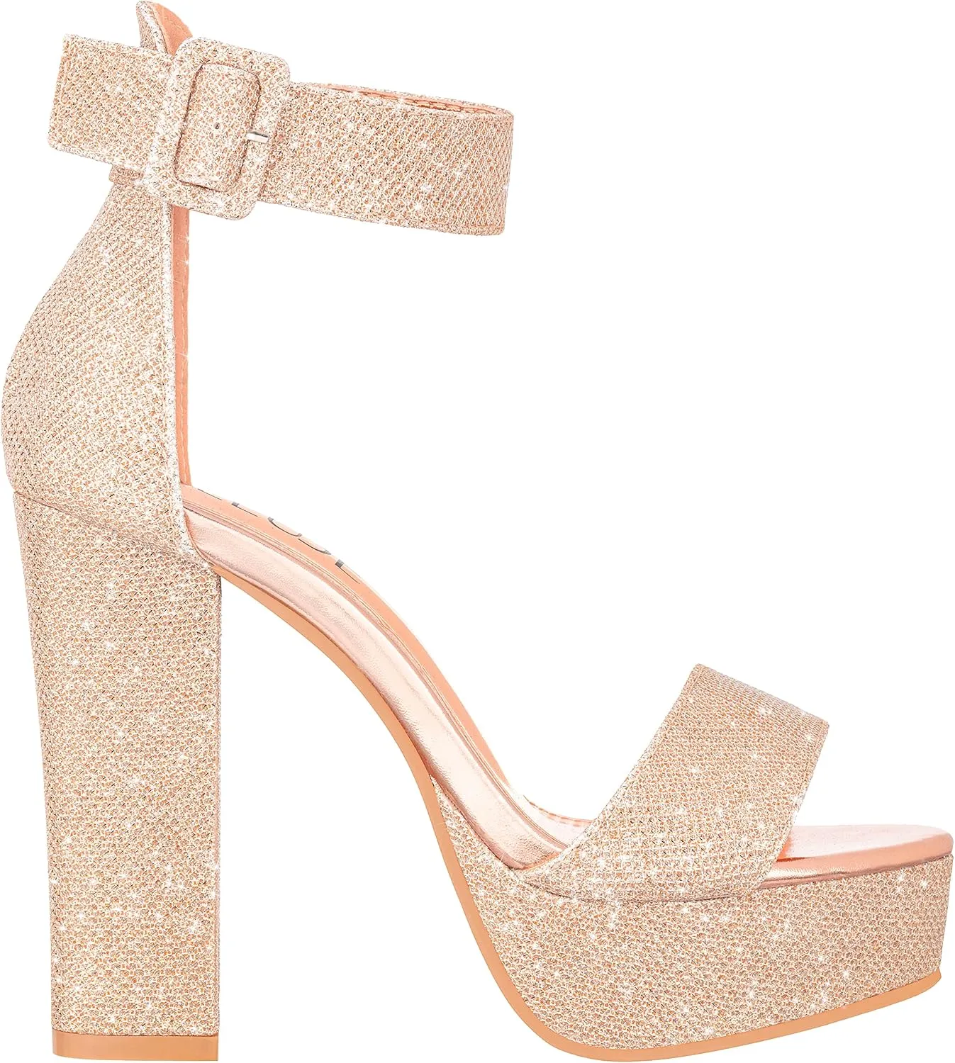 ILLUDE Women's High Heel Platform Sandals Ankle Strap Chunky Heel Sexy Party Heeled Sandals  Darling