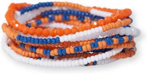INK   ALLOY Game Day Bracelet Stacks, Beaded Bracelets for Football Gameday Outfits, Handmade Jewelry for College Students, Teachers, Football Moms, Set of 10