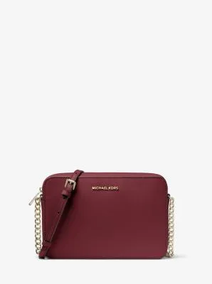 Jet Set Large Saffiano Leather Crossbody Bag