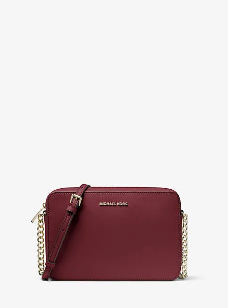 Jet Set Large Saffiano Leather Crossbody Bag
