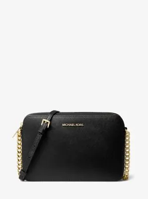 Jet Set Large Saffiano Leather Crossbody Bag