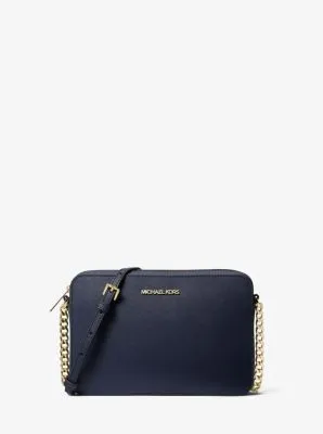 Jet Set Large Saffiano Leather Crossbody Bag