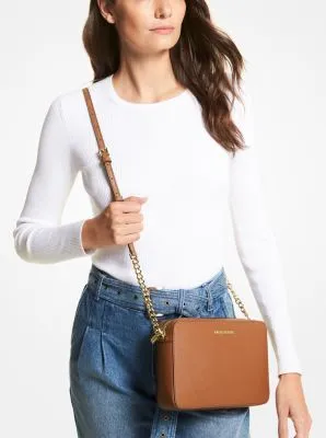 Jet Set Large Saffiano Leather Crossbody Bag