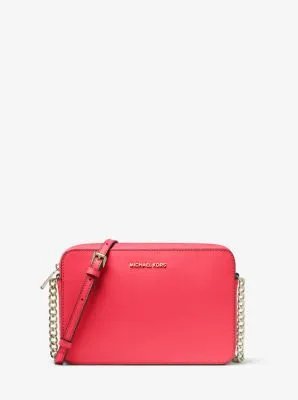 Jet Set Large Saffiano Leather Crossbody Bag