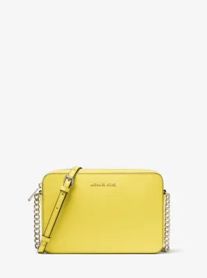 Jet Set Large Saffiano Leather Crossbody Bag