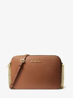 Jet Set Large Saffiano Leather Crossbody Bag
