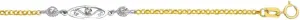 JewelryWeb 14k 9 Yellow White Gold Diam cut Adjustable Cable Chain Bead Anklet Spring-Ring Clasp 10 Inch-Anklet for Women and Men