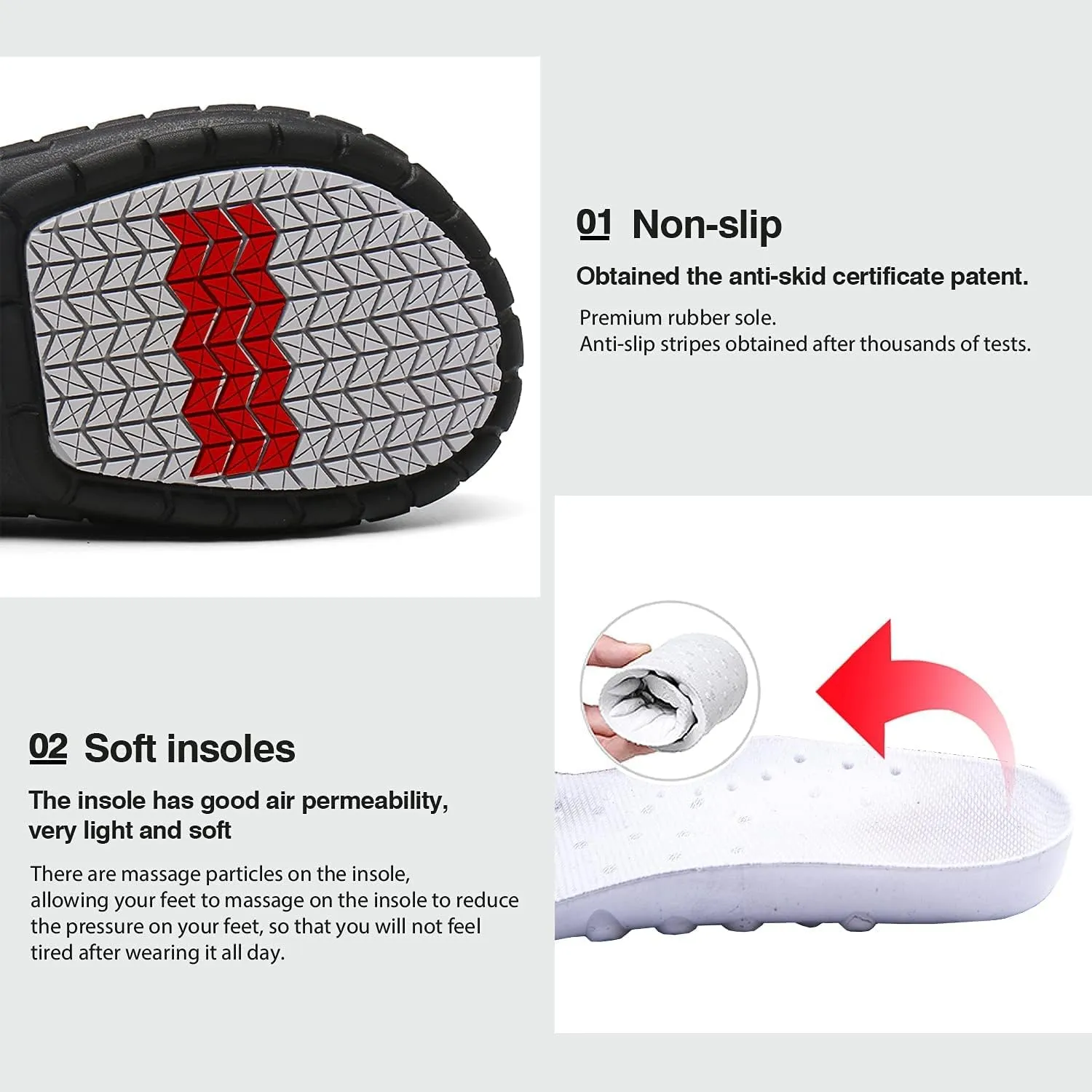 JSWEI Chef Shoes for Men - Professional Oil Water Resistant Nursing Chef ShoeNon-Slip Safety Working Shoes for Kitchen Garden Bathroom Construction